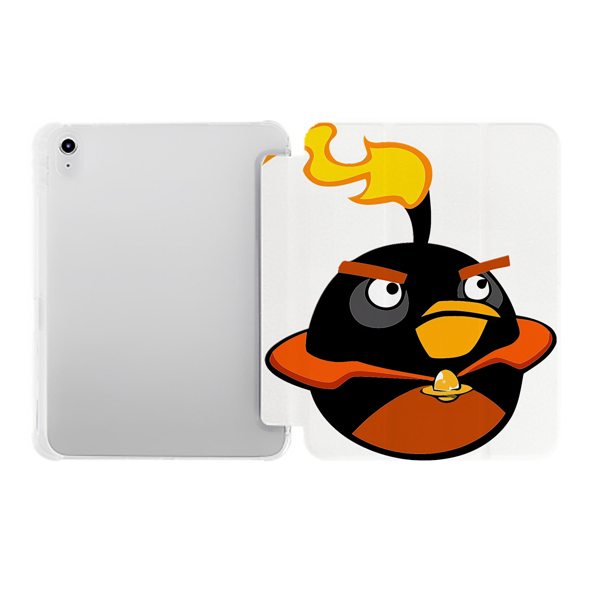（画像用） Angry Birds アングリーバード IPad ケース ペン収納付き 三つ折りスタンド PUレザー×シリコン 対応機種9.5/10.5/10.9インチ